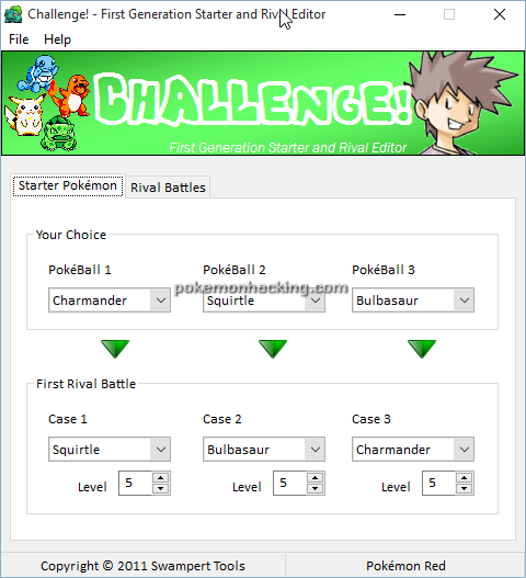 Challenge-Starter and Rival Editor Screenshots