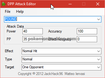 DPP Attack Editor Screenshots