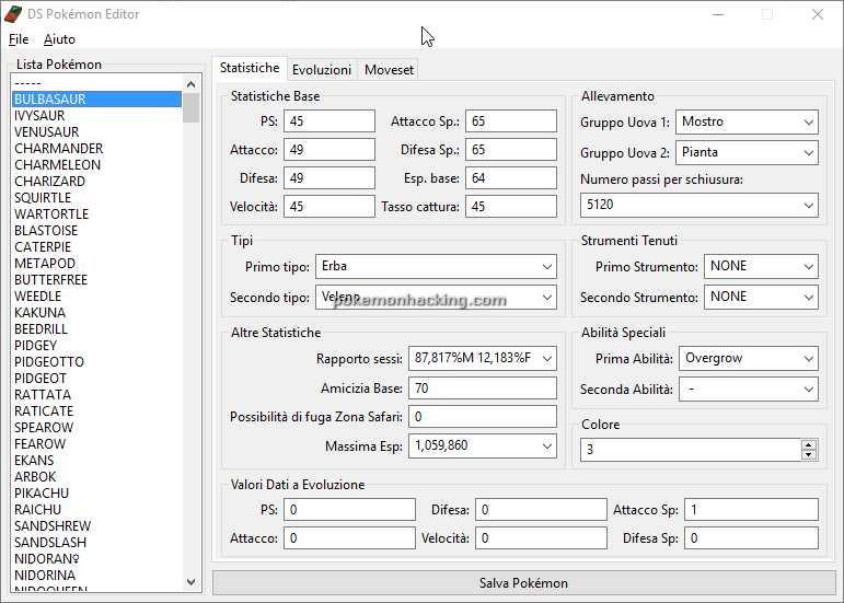 DS Pokemon Editor Screenshots