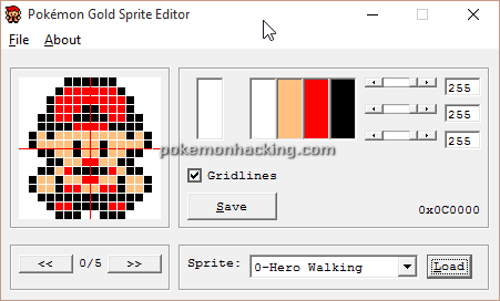 Pokemon Gold Sprite Editor Screenshots